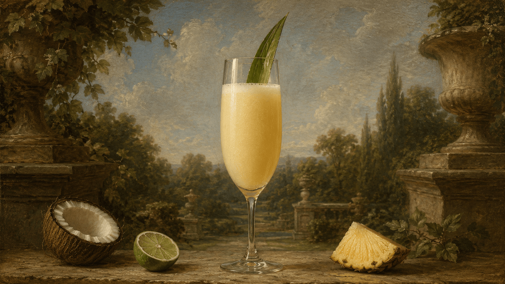 Champagne Colada cocktail