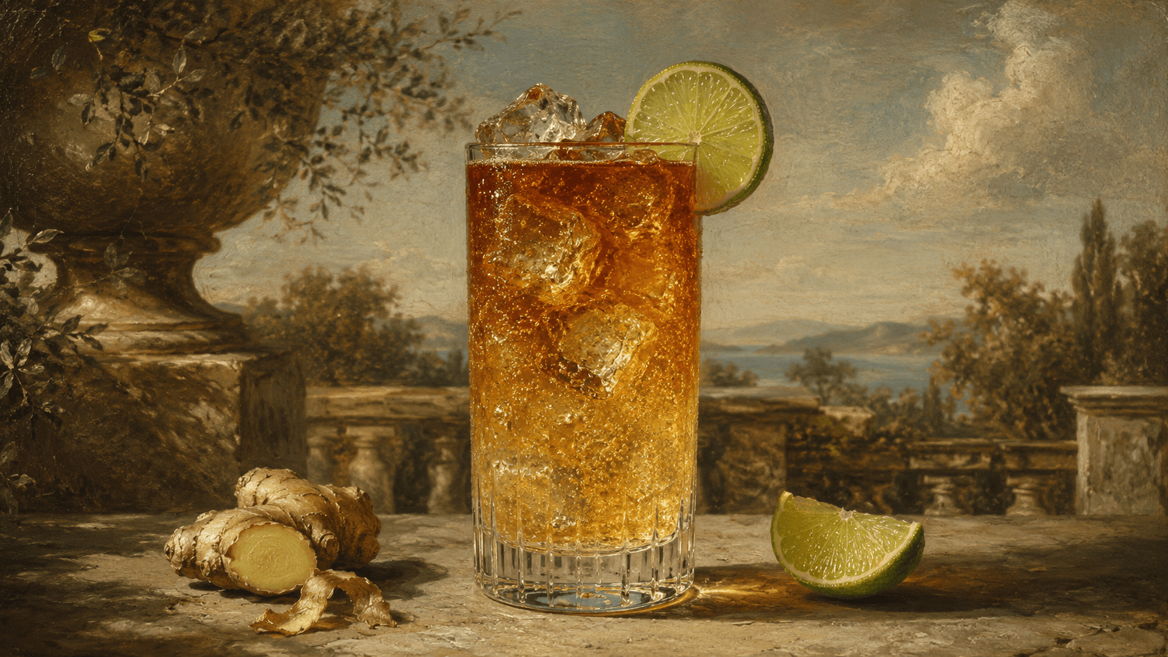 Dark and Stormy cocktail