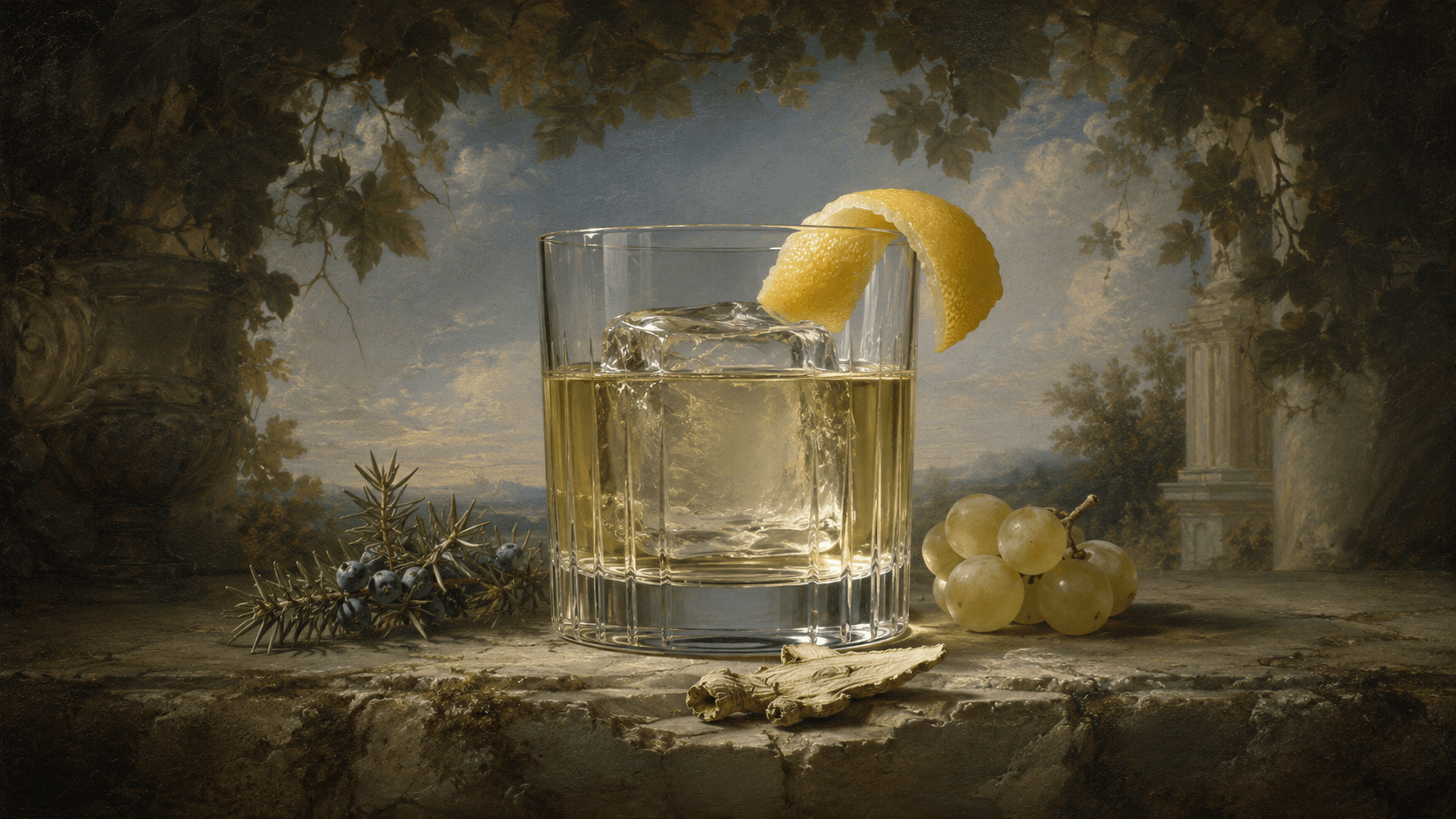 White Negroni cocktail