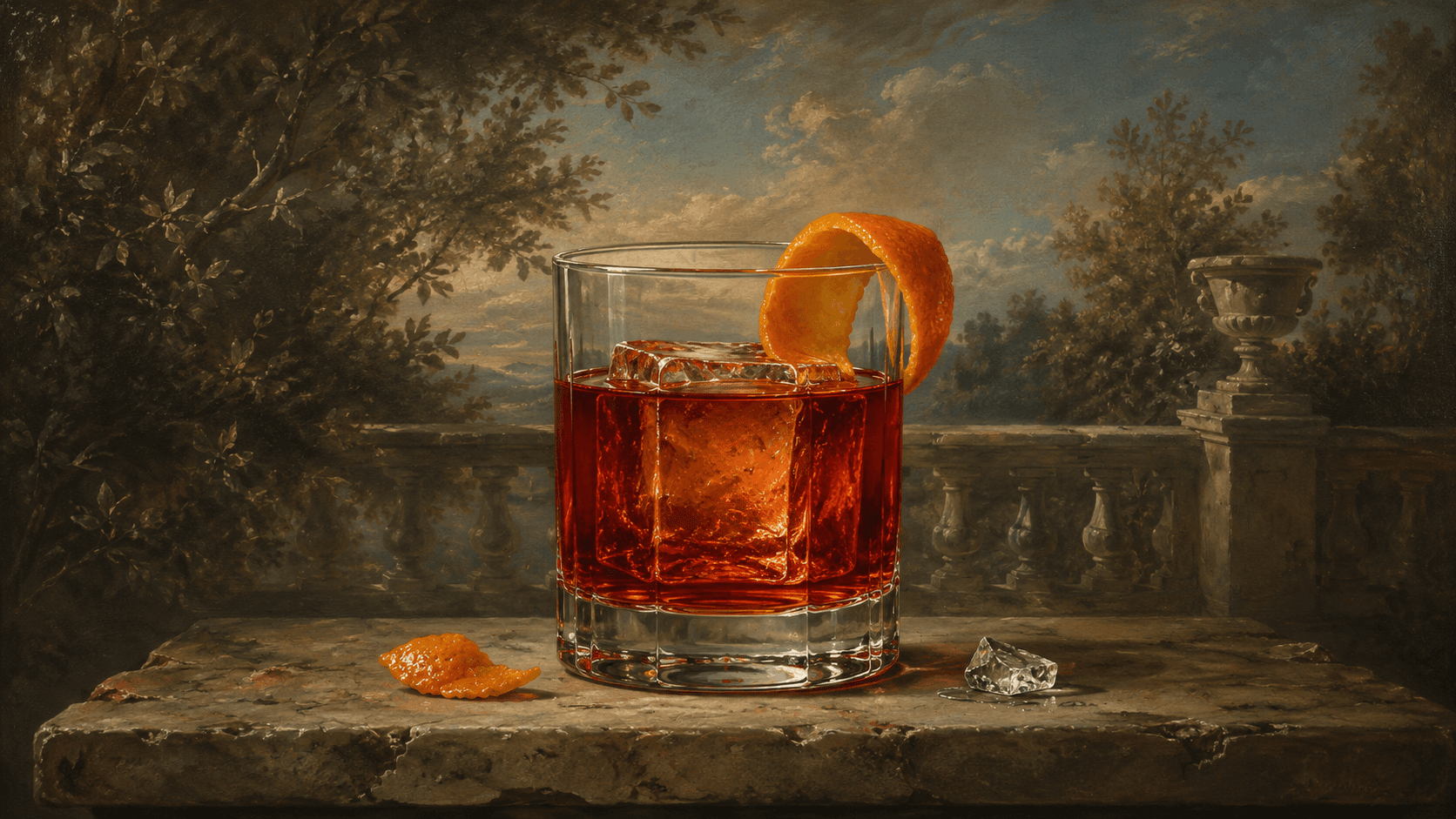 Mezcal Negroni cocktail